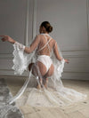 Luna Lace Premium Sabahlık Set Gelin Tül Sabahlık