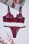 Velvet Plum Bra Set